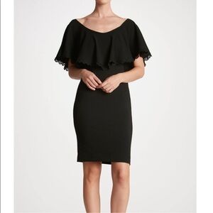 Frank Lyman Design Black Vneck Dress Size 10 NWT Brand New